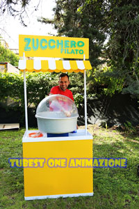 Mascotte, noleggio zucchero filato, pop corn, macchina della neve