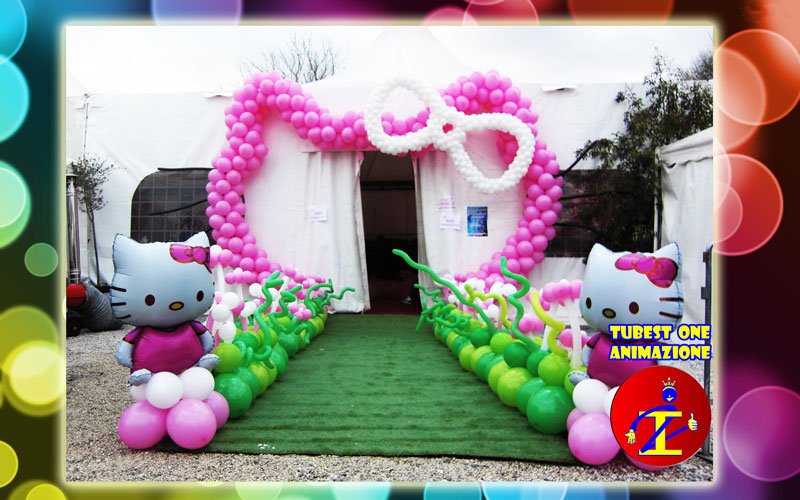 allestimento-con-palloncini-Arco-hello-kitty