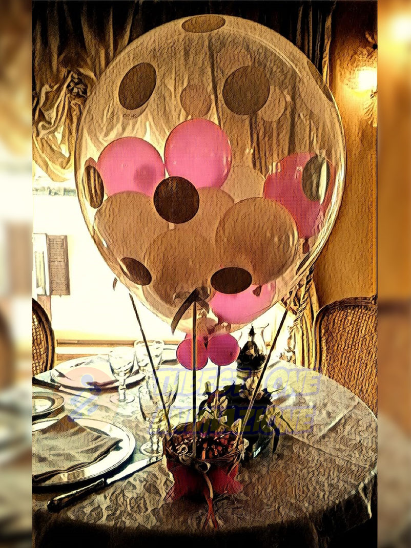 Mini mongolfiera di palloncini da tavolo