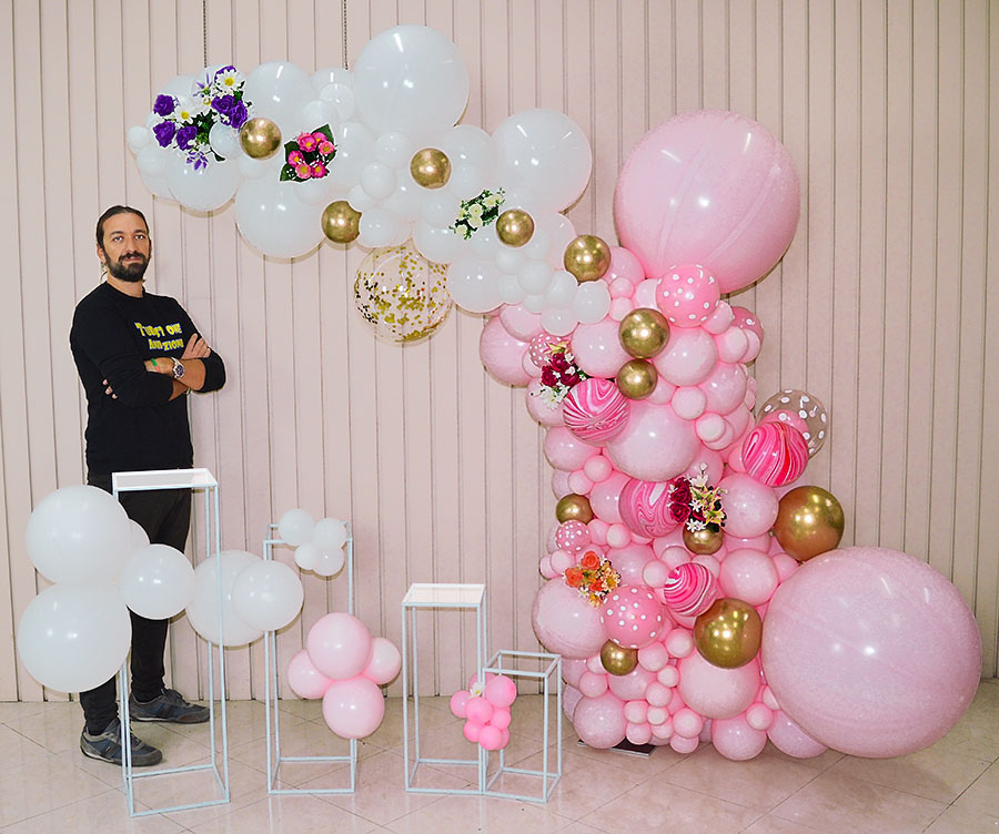 Arco di Palloncini colorati per Feste Compleanni Struttura