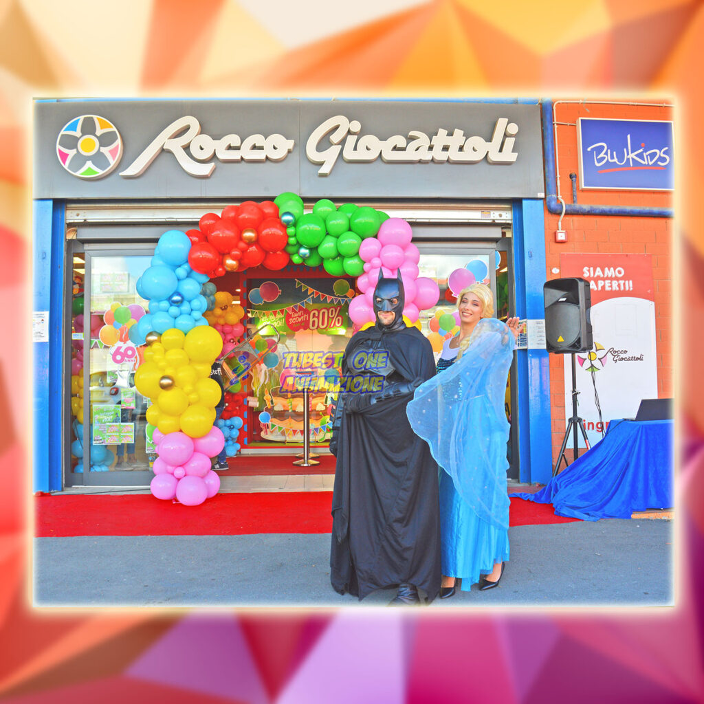 cosplay principesse e supereroi per eventi Rocco giocattoli a Roma